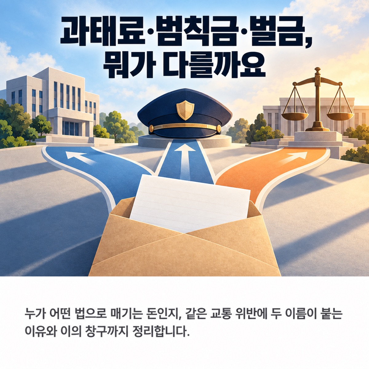 과태료·범칙금·벌금, 뭐가 다를까요: 고지서의 '돈 내세요'가 세 갈래로 갈리는 지점 대표 이미지